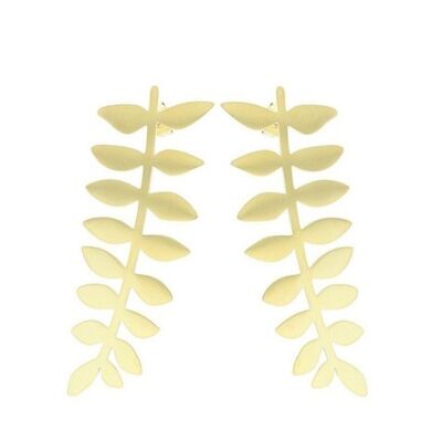 Gold Laurel Earrings