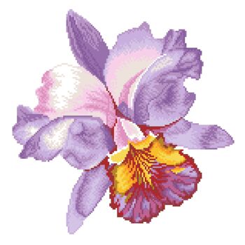 Iris mauve - Diamants ronds 3