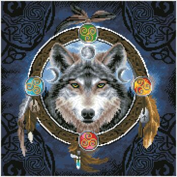 Celtic Wolf Guide - Diamants ronds 3