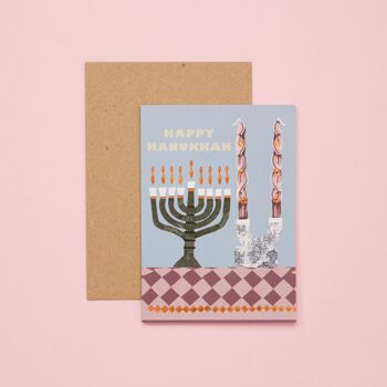 Happy Hanukkah - Carte saisonnière juive 1