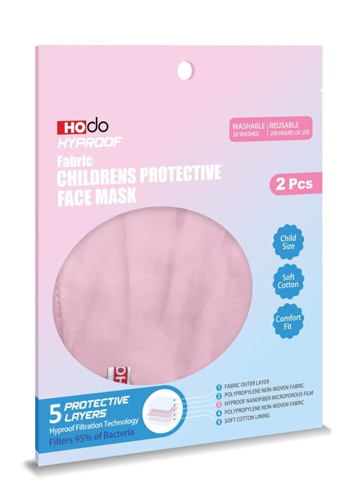 Children's Face Mask - Pink (2 Pack)