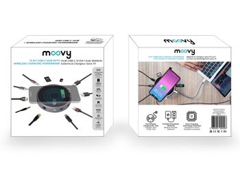 Moovygo hub USB-C 12 en 1 et chargeur sans fil 14