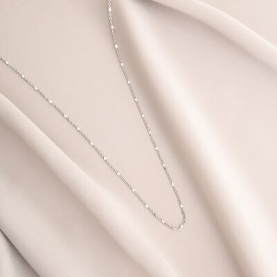 Mini silver white pearl necklace