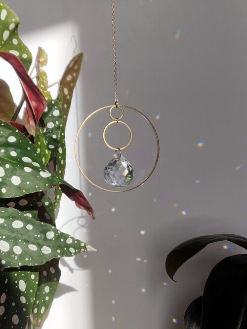 GEO Suncatcher en laiton et cristal de verre