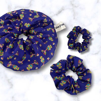 Liberty Cobalt Floral Scrunchie Midi