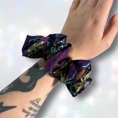 Purple Kaleidoscope Midi Scrunchie