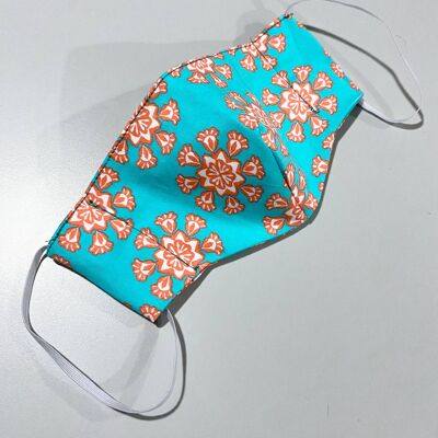 Turquoise Tile Face Mask