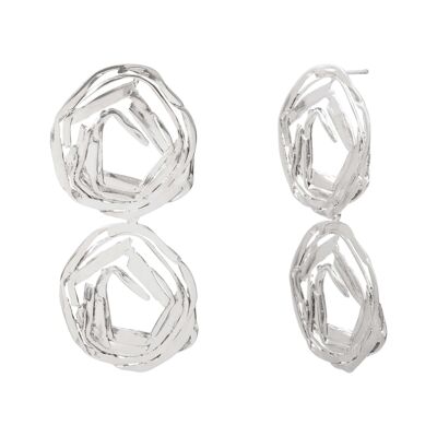 Silver Winding Stem earrings