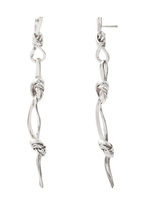 Boucles d'oreilles Double Bind argent