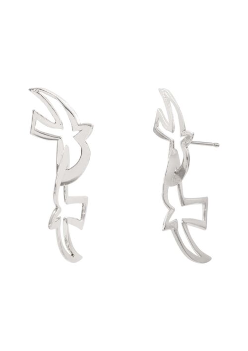 Boucles d'oreilles Birds argent