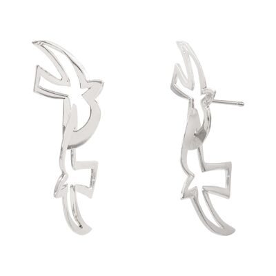 Silver Birds earrings