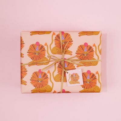 Party Lion - Gift Wrapping Paper Sheets