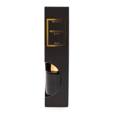 Black & Gold Reed Diffuser - Redcurrant & Ivy 75ml