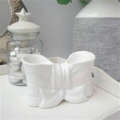 Bow Double Ceramic Wax Melter White