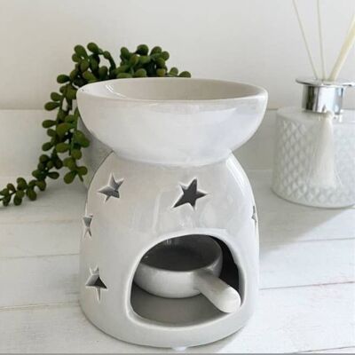 cut out burner with tealight White