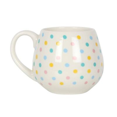 Hello Spring Rounded/Spotted Mug White