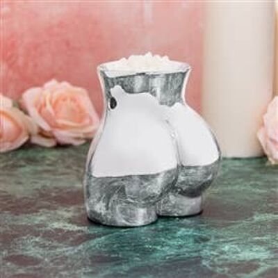 Lower Body wax/oil burner - silver and white