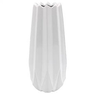 Medium Geometric Vase 30cm White