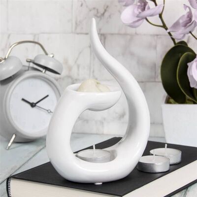 The Swirl Ceramic wax/oil burner White
