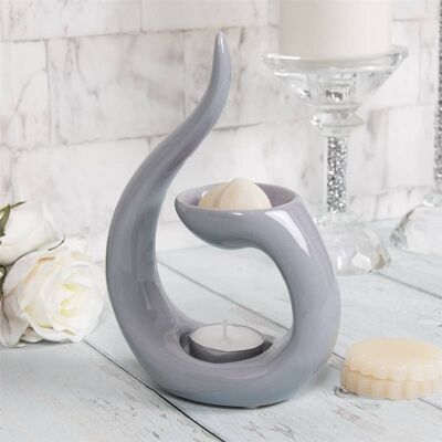 The Swirl Ceramic wax/oil burner Grey