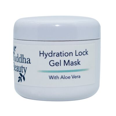 Hydration Lock Mascarilla facial de gel de aloe vera - Tarro de plástico de 50 ml HDPE