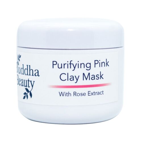 Purifying Pink Face Mask with Rose Extract - 100ml Plastic Jar HDPE