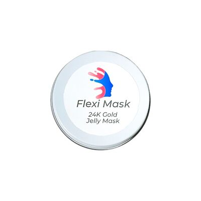 Disparo de máscara de gelatina Flexi-Mask de oro de 24 k
