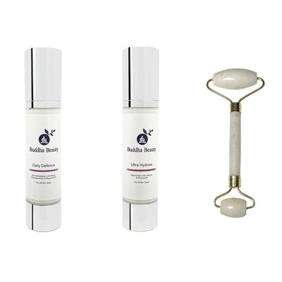 Organic Day and Night Cream with FREE Facial Roller