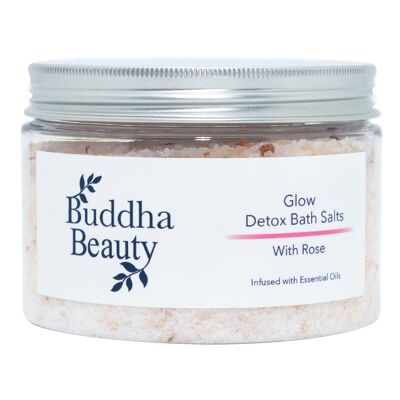 500g Glow Detox Bath Salts with Rose