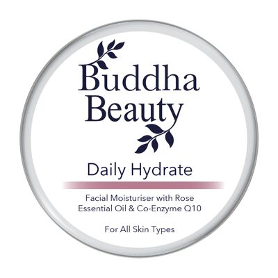 Crema de Día Orgánica Daily Hydrate 50ml con Rosa y Co-Enzima Q10 - Lata Eco Aluminio