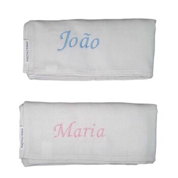 Cloth diaper with embroidered name - pack 12 1