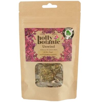 Unwind (Hibiscus and Lemon Balm) - 15 biodegradable tea bags