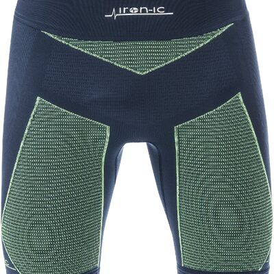 Panta corto MAN running IRON-IC 6.0 bleu/jaune-Blu