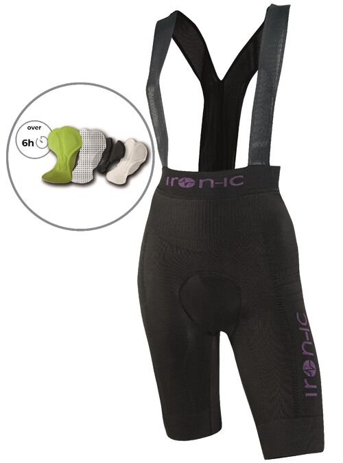 Bib short LADY IRN bike POWER 1.0 black/black-NERO