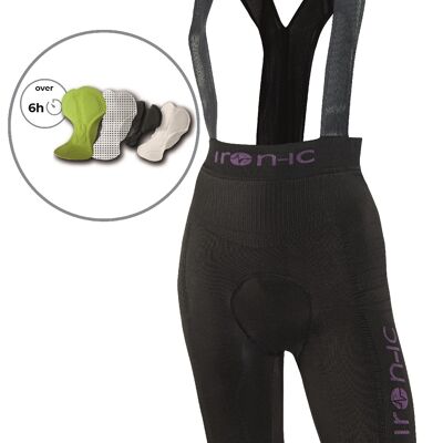 Culote con tirantes LADY IRN bike POWER 1.0 negro/negro-NERO