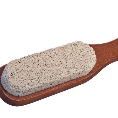 Cepillo de piedra pómez pedicura de madera