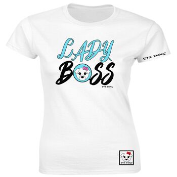 Mi Dog, Femme, Boss Lady, T-shirt ajusté, Blanc 1