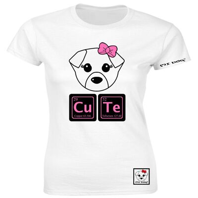 Mi Dog, Womens, Cute Chemistry Elements, Fitted T Shirt, White