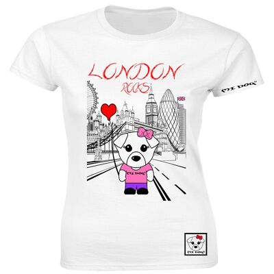 Mi Dog, Womens, Mi Dog In London City Fitted T Shirt, White