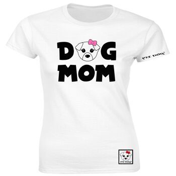 Mi Dog, Femme, T-shirt ajusté Dog Mom, Blanc 1