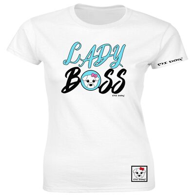 Mi Dog, Femme, Boss Lady, T-shirt ajusté, Blanc