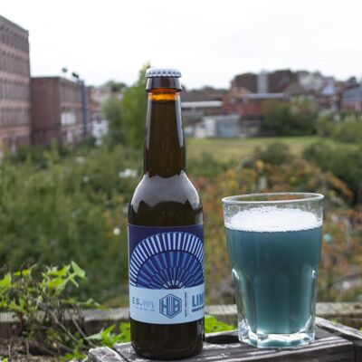 Line Bleue beer with spirulina