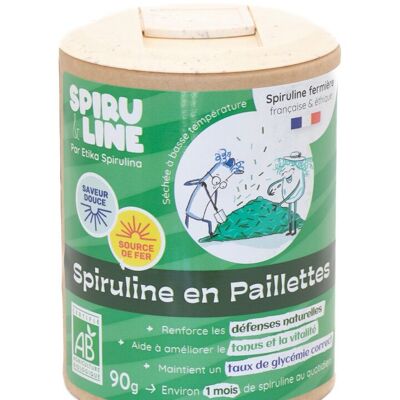 Copos de espirulina orgánicos - 90g