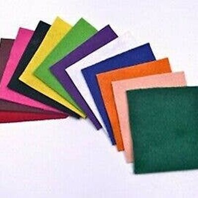 Felt Squares 150mm X12pcs