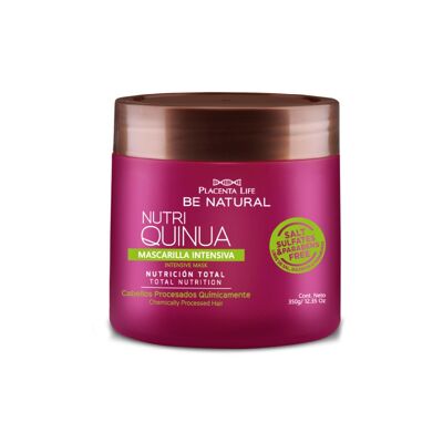 Maschera Intensiva Nutri Quinoa. Nutrizione generale. Perfetto per capelli trattati chimicamente. Contenuto 350 gr.