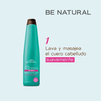 Placenta vital. Shampooing. Fortifiant capillaire. Anti chute. Cheveux longs, forts, brillants et soyeux. Contenu 350 ml. 10