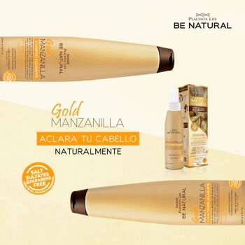 Camomille d'or, Shampooing. Eclaircissant pour cheveux naturels. Cheveux naturels et blonds. Contenu 350 millilitres. 9