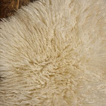Peau de mouton WOOOL - Boucle blanche (L) 2