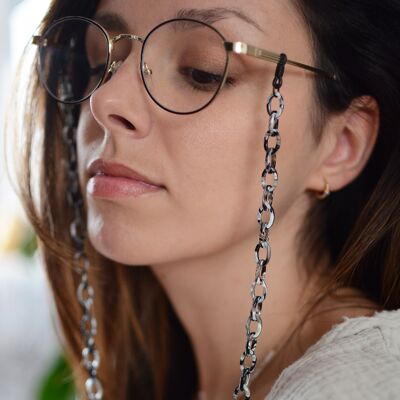 Small Link Acetate Glasses Chain - GRAY