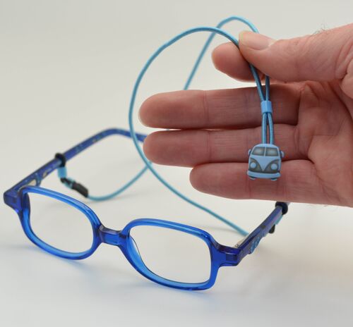 Cordon de Lunettes Enfant, élastique réglable avec motif ludique, caoutchoucs incassables - modèle  "Marmot"